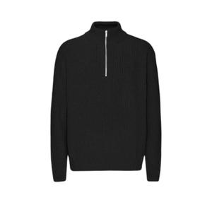 cs5091-deepblack-welniany-sweter-z-zamkiem-blyskawicznym-colorful-standard-merino-gleboka-czern