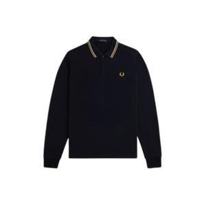 fpm3636-w53-polo-z-dlugim-rekawem-z-podwojnym-lamowaniem-fred-perry-w53-navy-ecru-honeycomb
