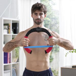 v0103327-regulowany-przyrzad-do-cwiczen-na-ramiona-z-oporem-i-przewodnikiem-do-cwiczen-innovagoods-forcearc-czerwony-czarny-tu