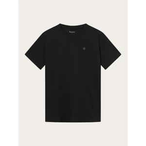 1010605-1300-koszulka-z-odznaka-knowledgecotton-apparel-loke-czarny-strumien