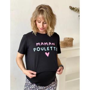 tshnoirmam-koszulka-damska-les-poulettes-fitness-maman-poulette-czarny