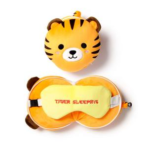 cush275-2-w-1-puszysta-poduszka-podrozna-restazz-tiger-z-maska-na-oczy-puckator-zolty-15x28x6-cm